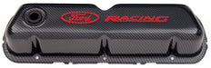 Ford Racing 302-008 Engine Valve Covers Tall Style Steel Carbon with Ford Logo For SB Ford Recessed Red Ford Racing Logo Ford Racing - Truck Part Superstore