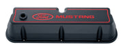 Ford Racing 302-031 Engine Valve Covers Tall Alum Black Crinkle with Mustang Logo Ford SB Recessed Red Ford Mustang Logo Ford Racing - Truck Part Superstore