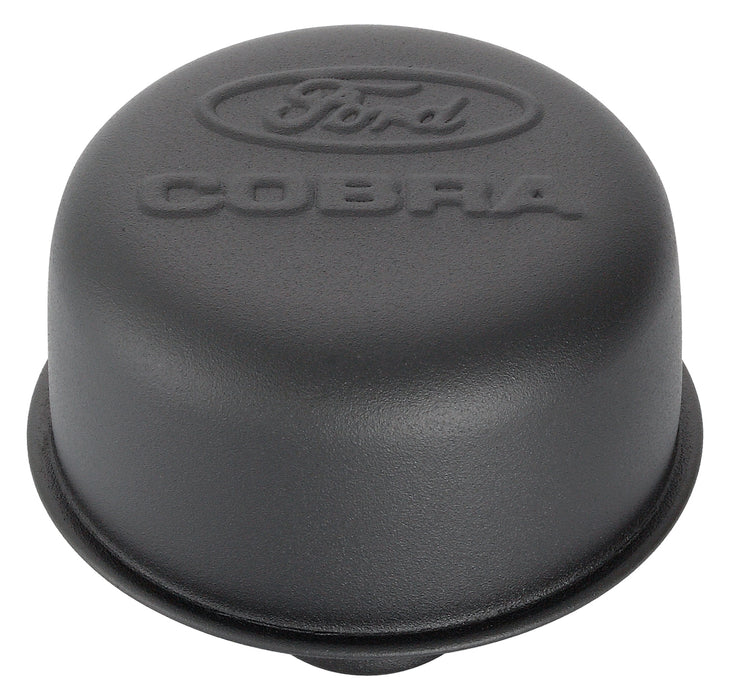 Ford Racing 302-226 Engine Valve Cover Breather 3 Inch Diameter Cobra Logo Push-In Style Black Crinkle Ford Racing - Truck Part Superstore