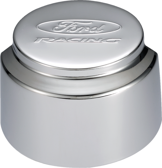 Ford Racing 302-235 Engine Valve Cover Breather 3 Inch Diameter Ford Logo Push-In Style w/Hood Chrome Ford Racing - Truck Part Superstore