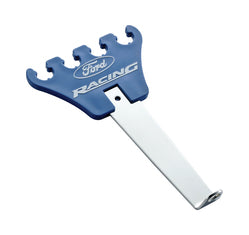 Ford Racing 302-636 Plug Wire Loom/Divider Set Universal Chrome Blue Plastic Ford Logo 1-Pair Ford Racing - Truck Part Superstore