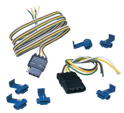 Husky Towing 30227 4 Wire Flat 48 Inch Vehicle And 12 Inch Trailer With 6 Splice Connectors - Truck Part Superstore