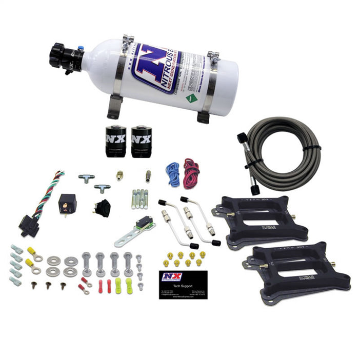 Nitrous Express 30240-05 DUAL/4150/GASOLINE (50-100-150-200-250-300HP) WITH 5LB BOTTLE - Truck Part Superstore