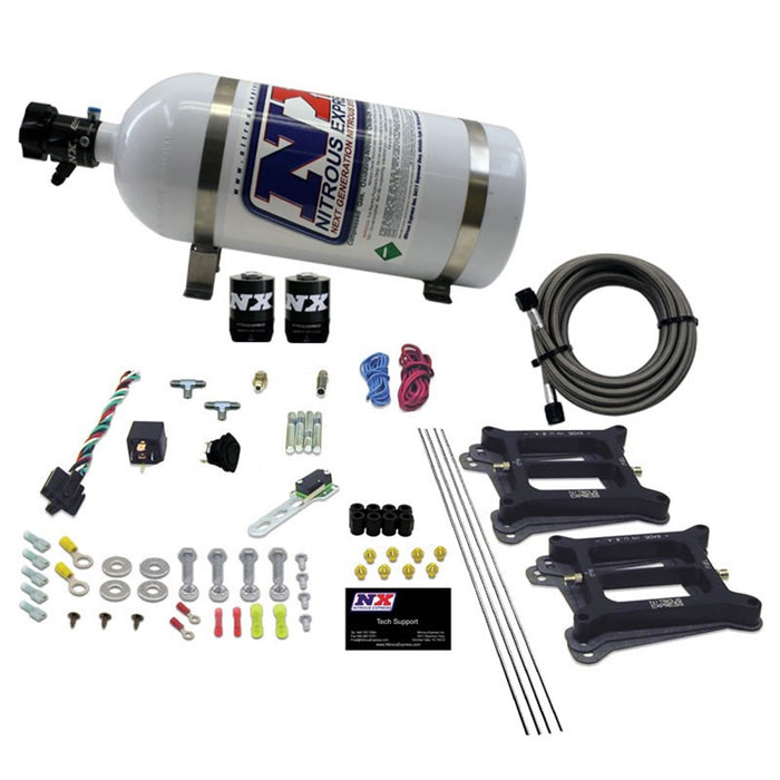 Nitrous Express 30240-10 DUAL/4150/GASOLINE (50-100-150-200-250-300HP) WITH 10LB BOTTLE - Truck Part Superstore