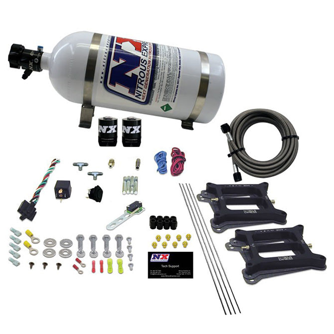 Nitrous Express 30240-10 DUAL/4150/GASOLINE (50-100-150-200-250-300HP) WITH 10LB BOTTLE - Truck Part Superstore