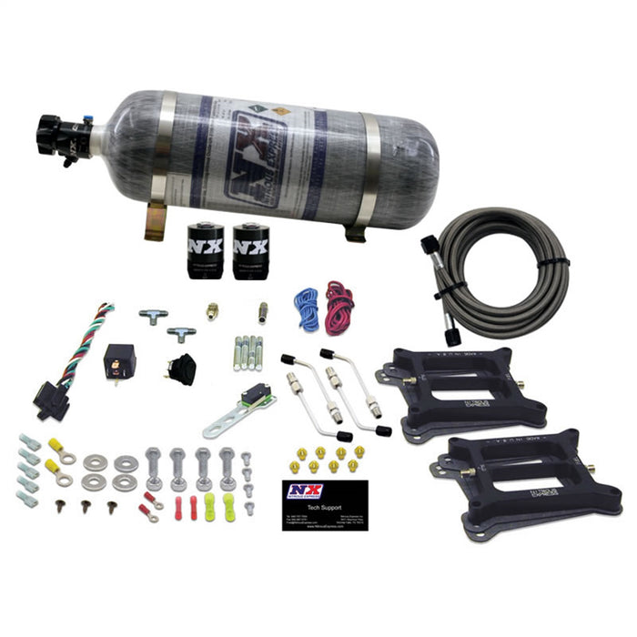 Nitrous Express 30240-12 DUAL/4150/GASOLINE (50-100-150-200-250-300HP) WITH COMPOSITE BOTTLE - Truck Part Superstore
