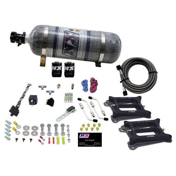 Nitrous Express 30240-12 DUAL/4150/GASOLINE (50-100-150-200-250-300HP) WITH COMPOSITE BOTTLE - Truck Part Superstore