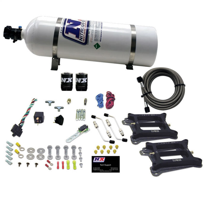 Nitrous Express 30245-15 DUAL/4150/ALCOHOL (50-100-150-200-250-300HP) WITH 15LB BOTTLE - Truck Part Superstore