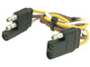 Husky Towing 30268 3 Pole Flat Extension/ 2 Function Wire With 1 Ground 12" Lead Wire Length Carded - Truck Part Superstore