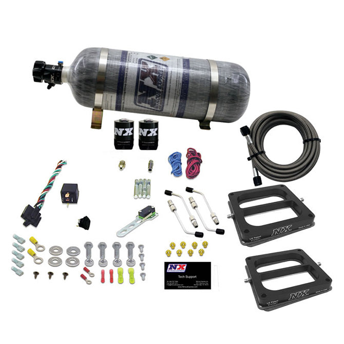 Nitrous Express 30270-12 DUAL/Dominator/GASOLINE (50-100-150-200-250-300HP) WITH COMPOSITE BOTTLE - Truck Part Superstore