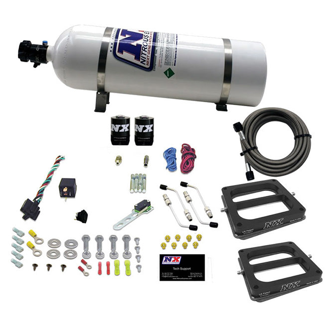 Nitrous Express 30270-15 DUAL/Dominator/GASOLINE (50-100-150-200-250-300HP) WITH 15LB BOTTLE - Truck Part Superstore