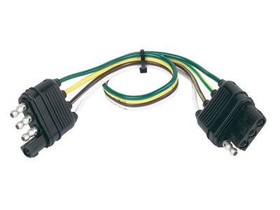 Husky Towing 30280 4 Wire Flat Plug 12 Inch Length Single Carded - Truck Part Superstore