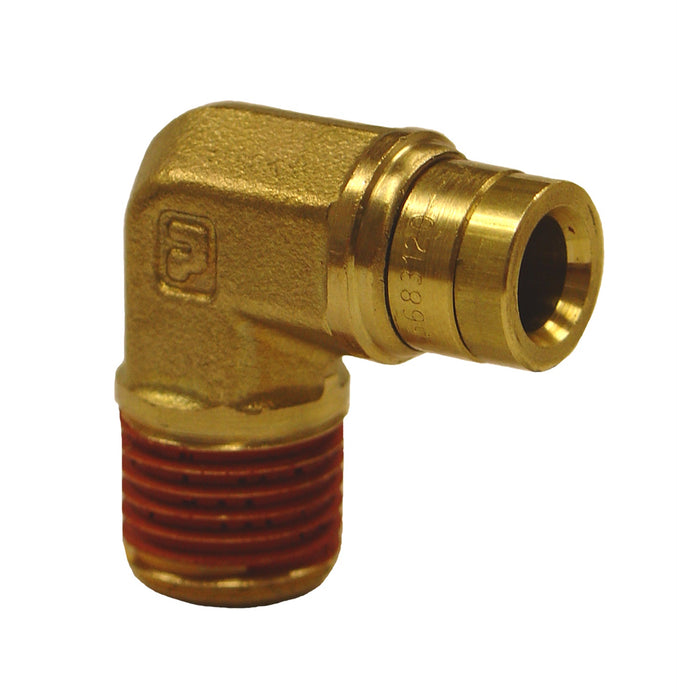 Firestone Ride-Rite 3031 Male 90 Degree Elbow Air Fitting; 1/4 in. NPT To 1/4 in. PTC Elbow Fitting; - Truck Part Superstore