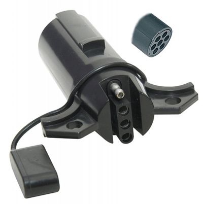 Husky Towing 30341 7 Pole Round To 4 Wire Flat With Dust Cover - Truck Part Superstore