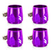 Mishimoto MMHXF-08-4-PR -8AN Hex Hose Finisher Clamp Set, Purple - Truck Part Superstore