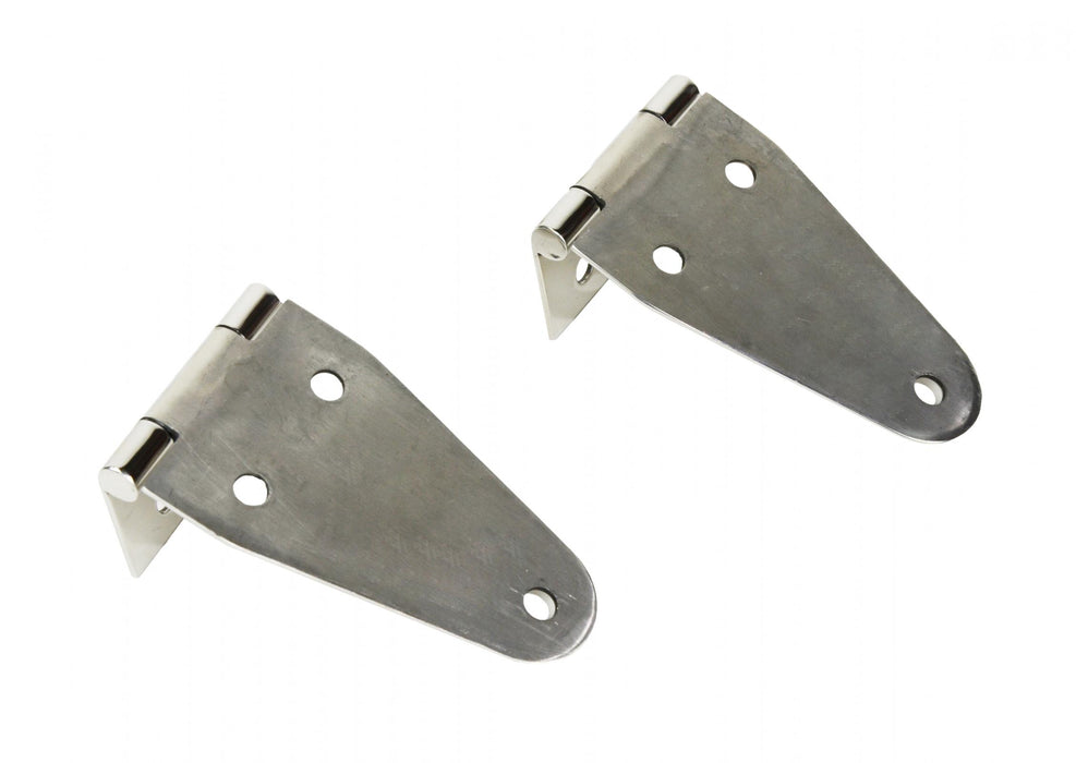 Kentrol 30402 Jeep CJ/YJ Hood Hinge Pair 55-95 CJ and Wrangler YJ Polished Silver Kentrol - Truck Part Superstore