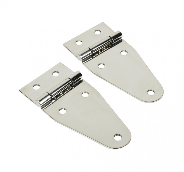 Kentrol 30402 Jeep CJ/YJ Hood Hinge Pair 55-95 CJ and Wrangler YJ Polished Silver Kentrol - Truck Part Superstore