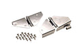 Kentrol 30403 Jeep CJ/YJ Windshield Hinge Pair 76-95 CJ and Wrangler YJ Polished Silver Kentrol - Truck Part Superstore
