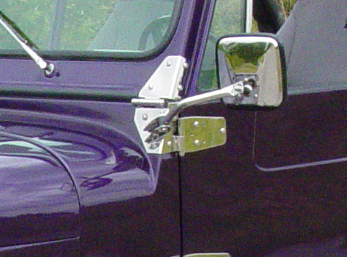 Kentrol 30403 Jeep CJ/YJ Windshield Hinge Pair 76-95 CJ and Wrangler YJ Polished Silver Kentrol - Truck Part Superstore