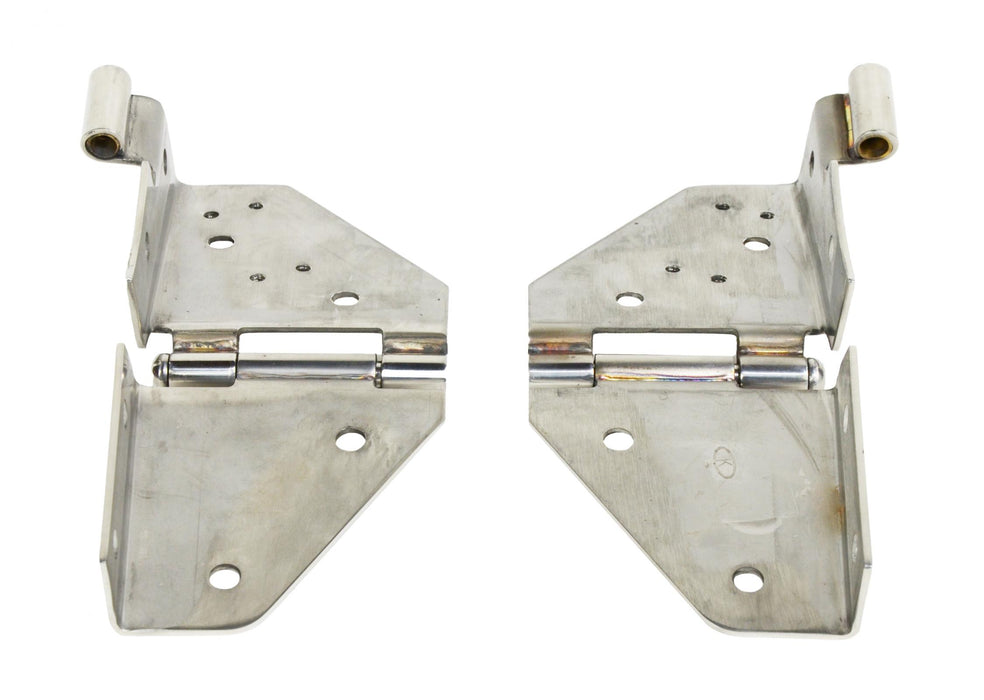 Kentrol 30403 Jeep CJ/YJ Windshield Hinge Pair 76-95 CJ and Wrangler YJ Polished Silver Kentrol - Truck Part Superstore