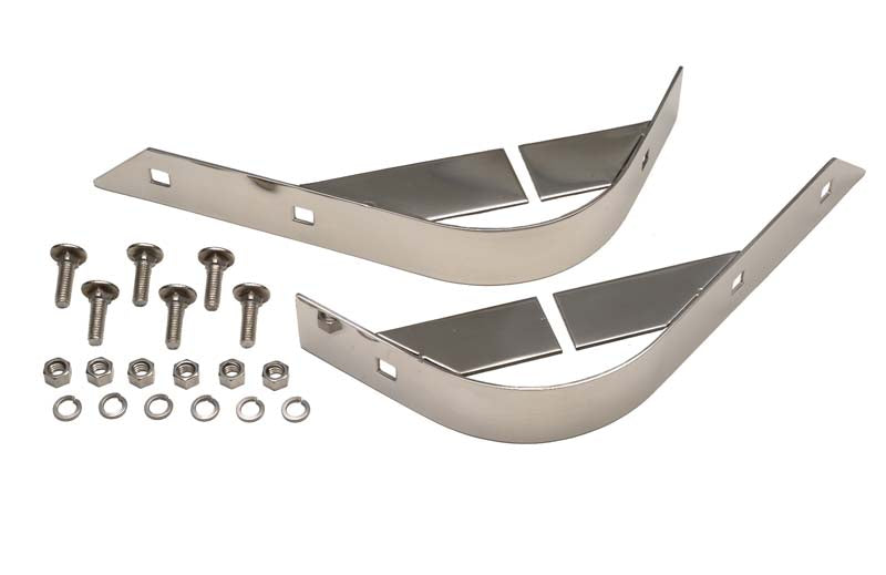 Kentrol 30404 Jeep CJ Rear Body Guard Pair 55-86 CJ Polished Silver Kentrol - Truck Part Superstore