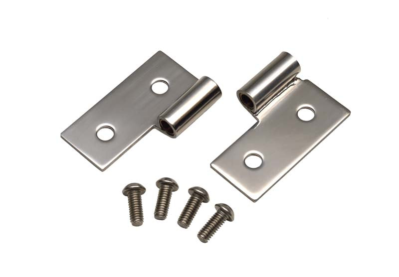 Kentrol 30407 JEEP CJ/YJ/TJ Lower Door Hinge Pair 76-06 CJ Wrangler YJ/TJ Polished Silver Kentrol - Truck Part Superstore