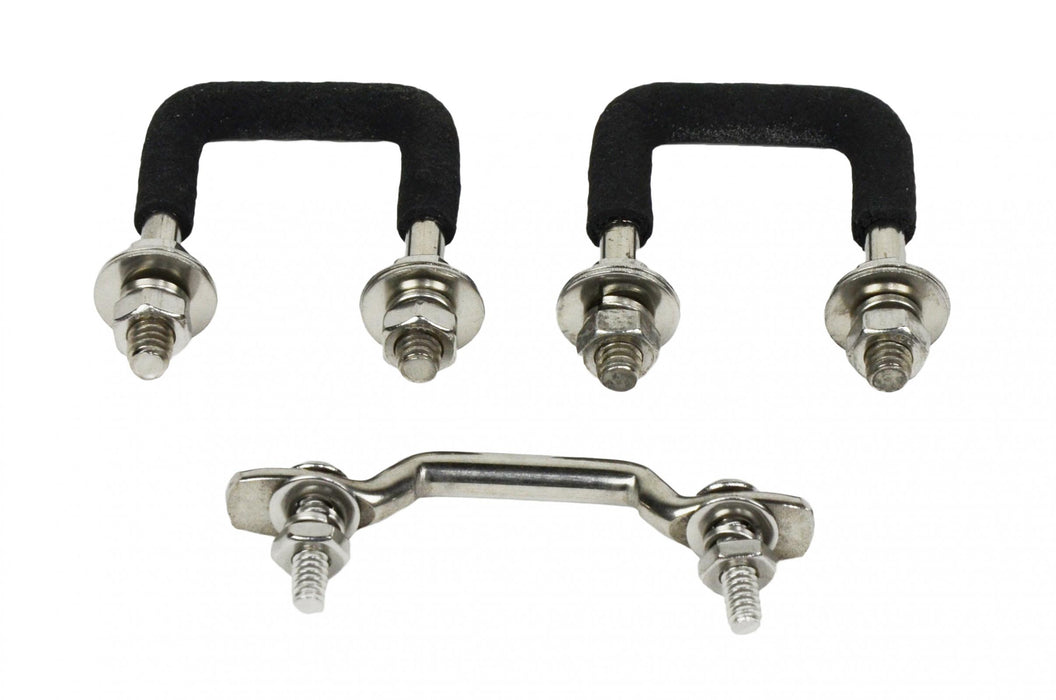 Kentrol 30411 Jeep CJ Windshield Tie Down Kit 55-86 CJ Polished Silver Kentrol - Truck Part Superstore