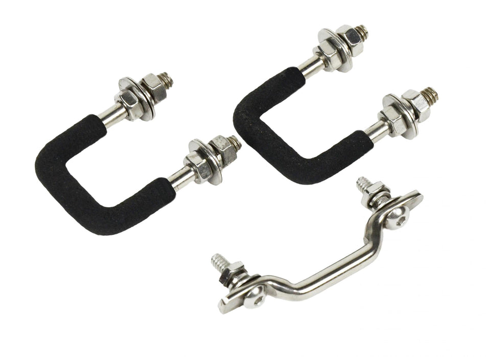 Kentrol 30411 Jeep CJ Windshield Tie Down Kit 55-86 CJ Polished Silver Kentrol - Truck Part Superstore