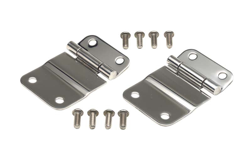 Kentrol 30419 Jeep CJ Tailgate Hinge Pair 76-86 CJ7 Polished Silver Kentrol - Truck Part Superstore
