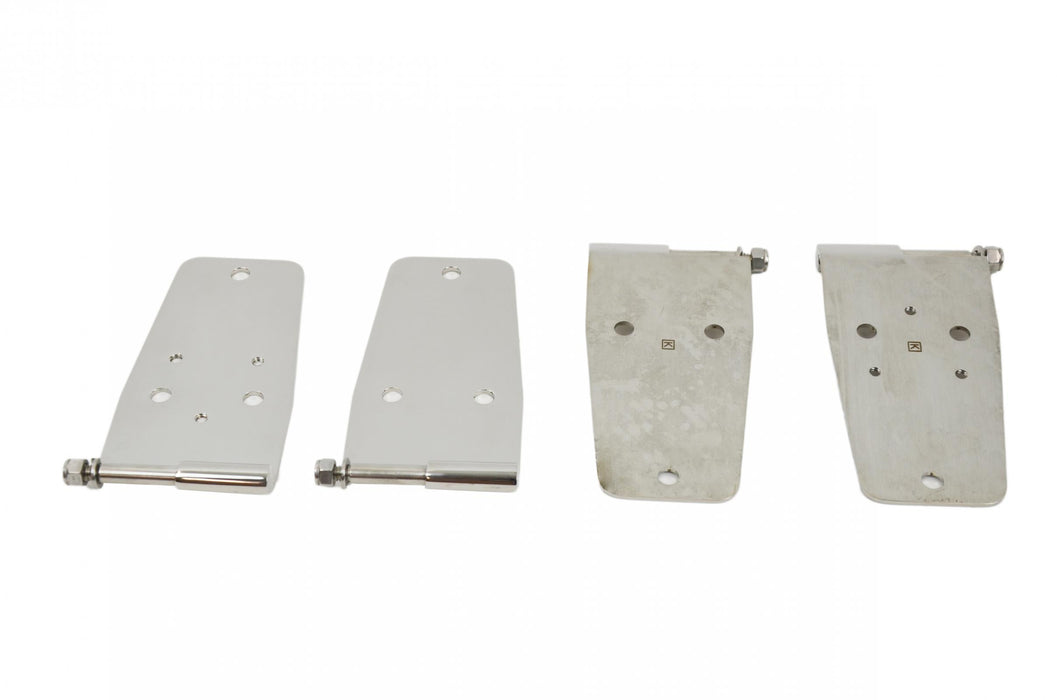 Kentrol 30420 Jeep CJ/YJ Door Hinge Set 4 Pieces 76-93 CJ and Wrangler YJ Polished Silver Kentrol - Truck Part Superstore
