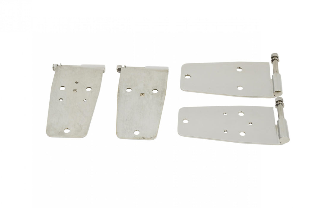 Kentrol 30420 Jeep CJ/YJ Door Hinge Set 4 Pieces 76-93 CJ and Wrangler YJ Polished Silver Kentrol - Truck Part Superstore