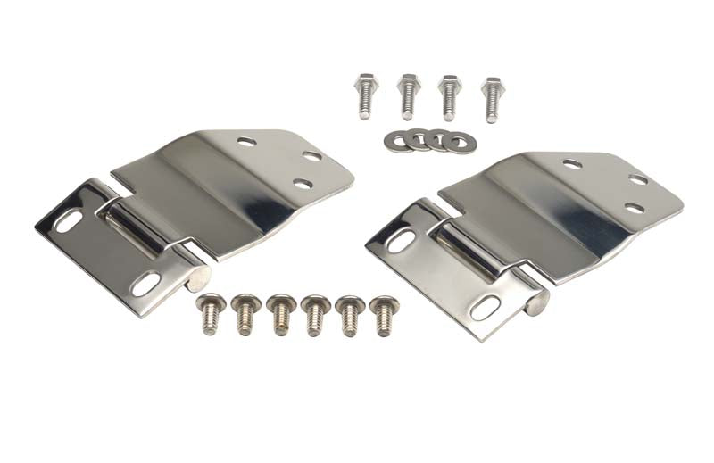 Kentrol 30421 Jeep CJ7 Liftgate Hinge Pair 77-86 CJ7 Polished Silver Kentrol - Truck Part Superstore