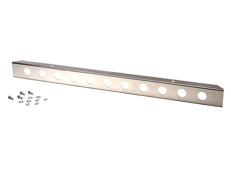 Kentrol 30436WH Jeep YJ 54 Inch Front Bumper with holes (No License Plate Holes) 87-95 Wrangler TJ Polished Silver Kentrol - Truck Part Superstore