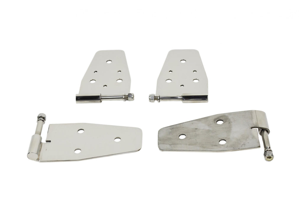 Kentrol 30441 Jeep YJ Door Hinge Set 4 Pieces 87-95 Wrangler TJ Polished Silver Kentrol - Truck Part Superstore