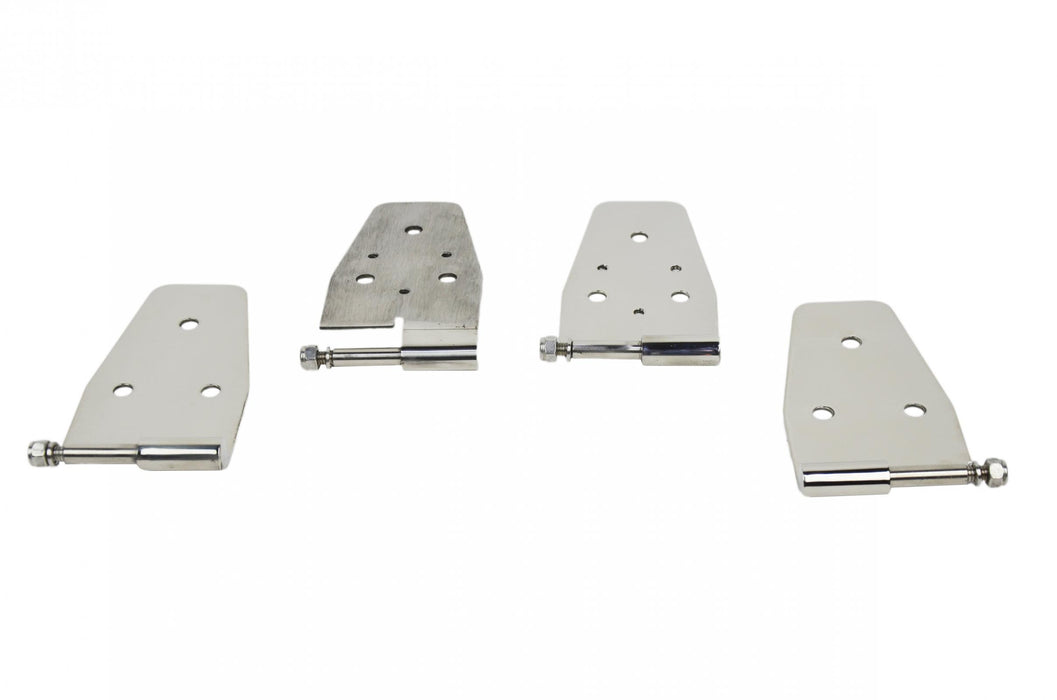 Kentrol 30441 Jeep YJ Door Hinge Set 4 Pieces 87-95 Wrangler TJ Polished Silver Kentrol - Truck Part Superstore