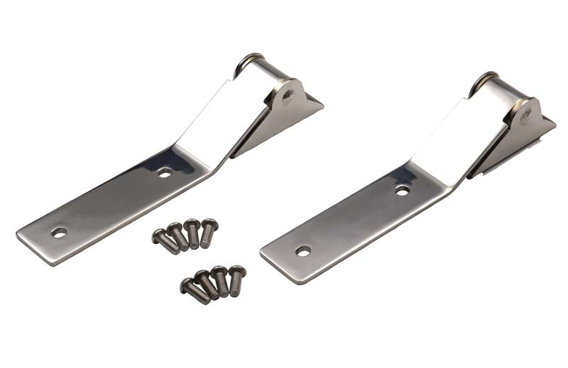 Kentrol 30442 Jeep YJ Tailgate Hinge Pair 87-95 Wrangler TJ Polished Silver Kentrol - Truck Part Superstore