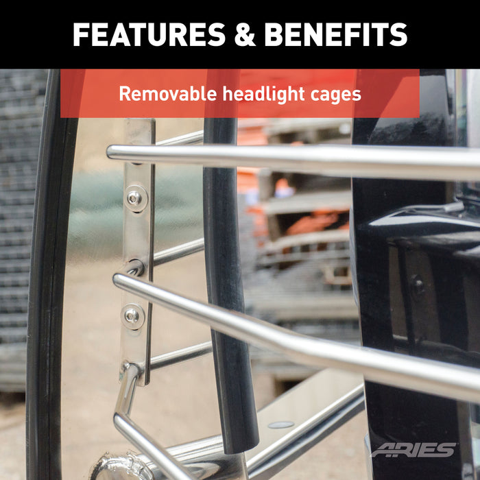 ARIES 3045-2 Polished Stainless Grille Guard; Select Ford Excursion; F-250; F-350 Super Duty - Truck Part Superstore