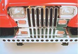 Kentrol 30456 Jeep YJ 410 Stainless Frame Cover 87-95 Wrangler TJ Polished Silver Kentrol - Truck Part Superstore