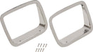 Kentrol 30463 Jeep YJ Headlight Bezels ABS Chrome Plated Plastic Pair 87-95 Wrangler TJ Chrome Plated Silver Kentrol - Truck Part Superstore
