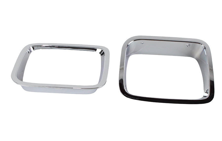 Kentrol 30463 Jeep YJ Headlight Bezels ABS Chrome Plated Plastic Pair 87-95 Wrangler TJ Chrome Plated Silver Kentrol - Truck Part Superstore