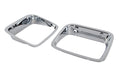 Kentrol 30463 Jeep YJ Headlight Bezels ABS Chrome Plated Plastic Pair 87-95 Wrangler TJ Chrome Plated Silver Kentrol - Truck Part Superstore