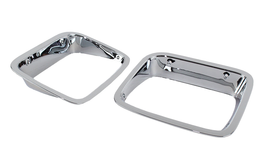 Kentrol 30463 Jeep YJ Headlight Bezels ABS Chrome Plated Plastic Pair 87-95 Wrangler TJ Chrome Plated Silver Kentrol - Truck Part Superstore