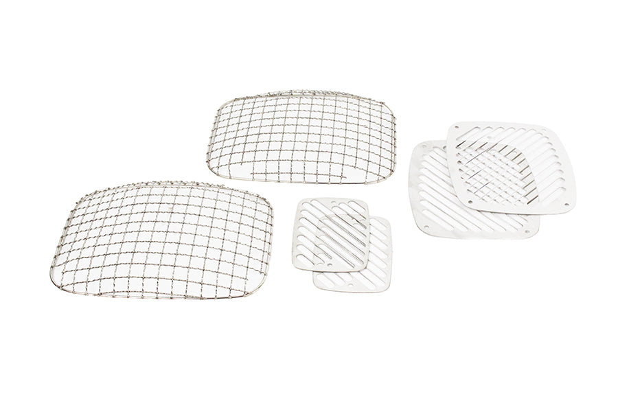 Kentrol 30467 Jeep YJ Billet and Wire Mesh Set 6 Pieces 87-95 Wrangler TJ Polished Silver Kentrol - Truck Part Superstore