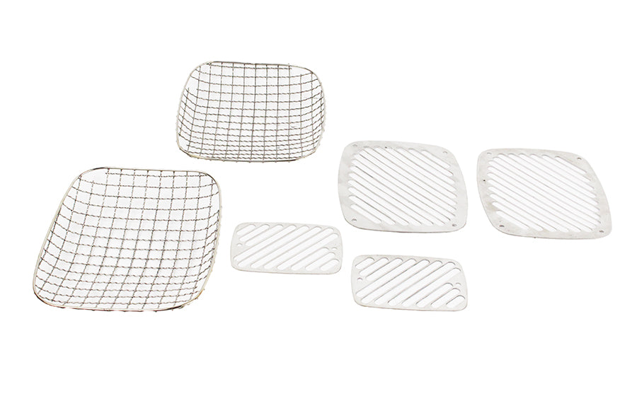 Kentrol 30467 Jeep YJ Billet and Wire Mesh Set 6 Pieces 87-95 Wrangler TJ Polished Silver Kentrol - Truck Part Superstore