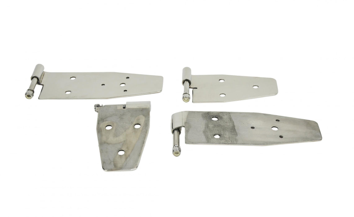 Kentrol 30469 Jeep YJ Hardtop Door Hinge Set 4 Pieces 94-95 Wrangler YJ Polished Silver Kentrol - Truck Part Superstore