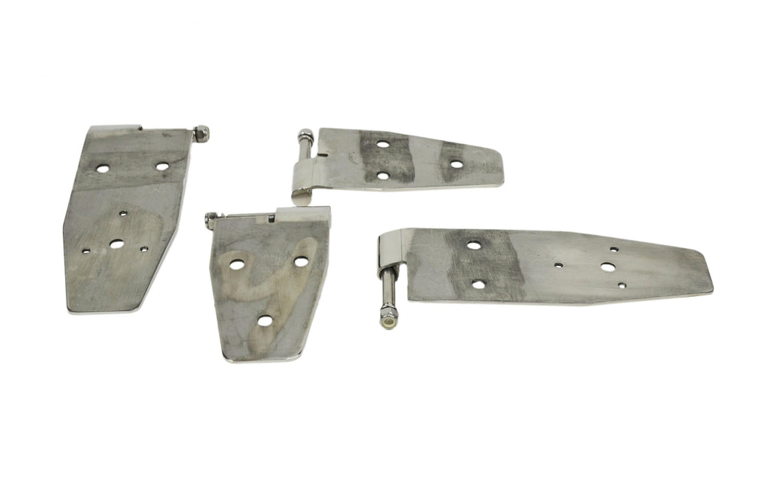 Kentrol 30469 Jeep YJ Hardtop Door Hinge Set 4 Pieces 94-95 Wrangler YJ Polished Silver Kentrol - Truck Part Superstore