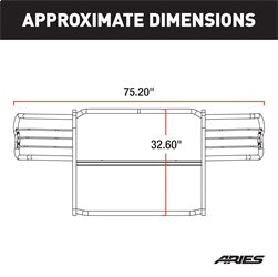 ARIES 3046F Black Steel Grille Guard; Select Ford F-150; Expedition - Truck Part Superstore