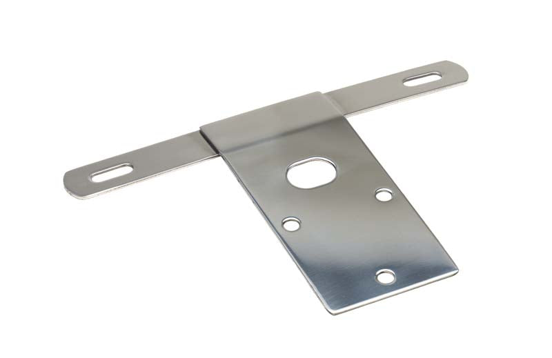 Kentrol 30472 Jeep CJ License Plate Bracket 76-86 CJ Polished Silver Kentrol - Truck Part Superstore
