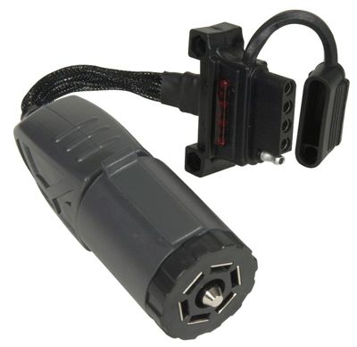 Husky Towing 30473 7 Pole Blade To 5 Wire Flat LED Test Function With Flexible Wire And Dust Cover - Truck Part Superstore