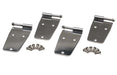 Kentrol 30474 Jeep CJ/YJ Hardtop Door Hinge Set Without Mirror Holes 4 Pieces 76-93 CJ and Wrangler YJ Polished Silver Kentrol - Truck Part Superstore